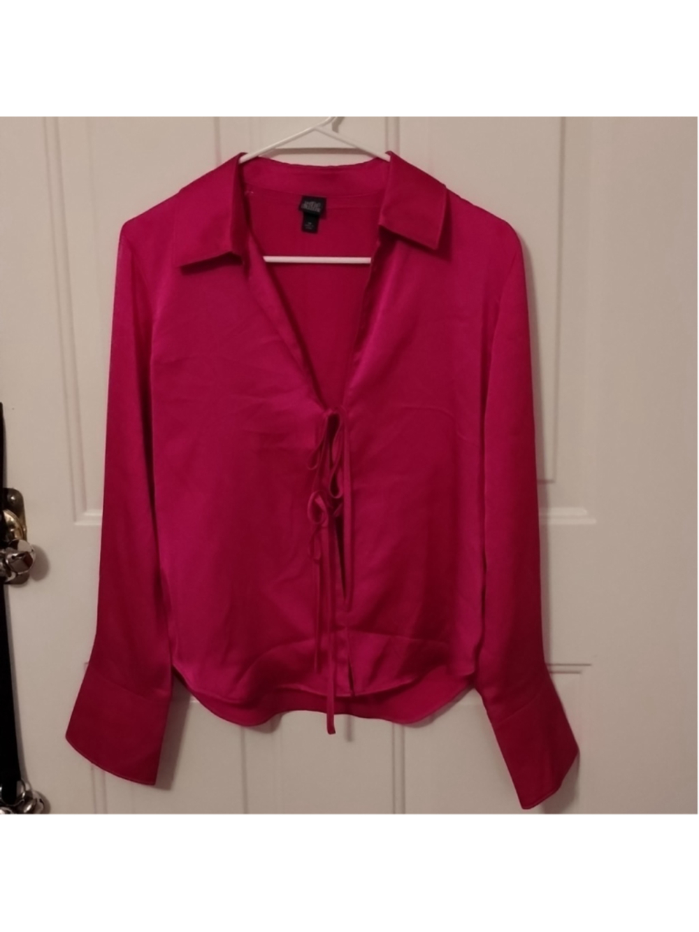 Wild Fable Hot Pink Front Tie Shirt